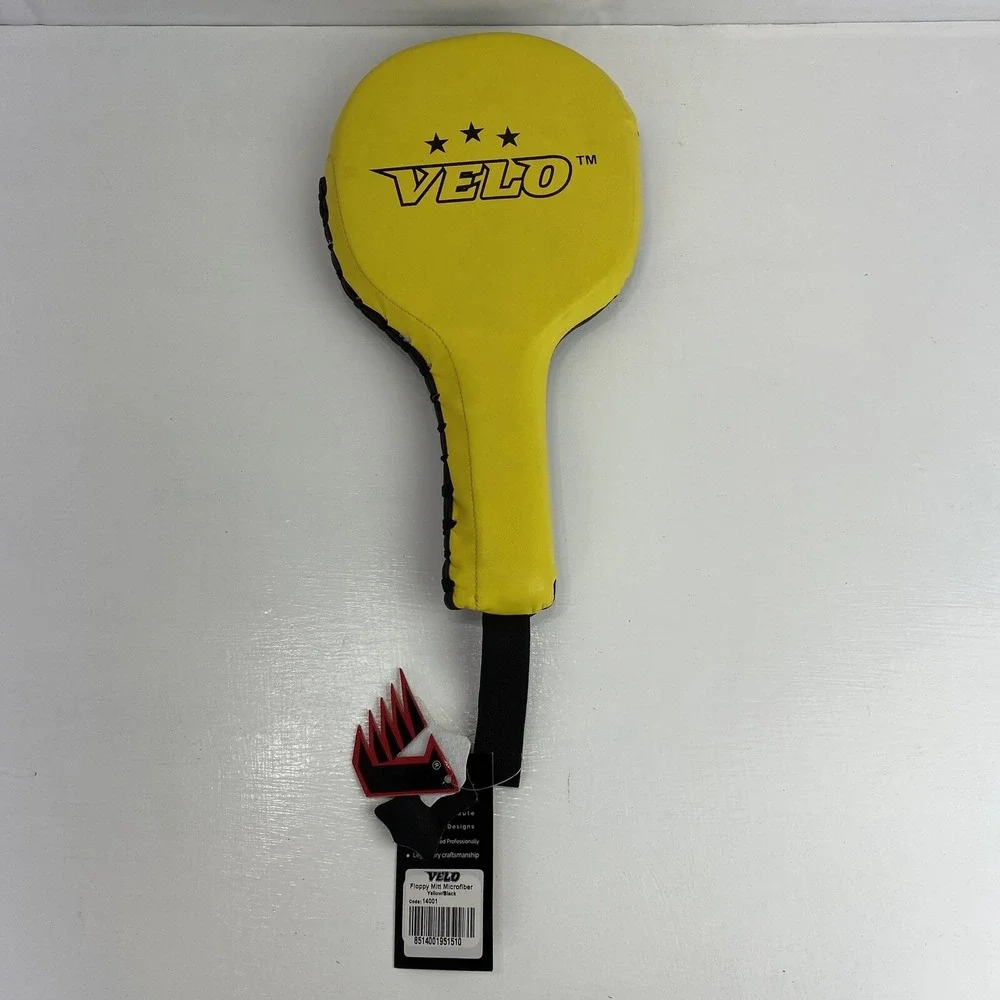 VELO Floppy Mitt Microfiber MMA Focus Muay Punch Mitt. Yellow, Black